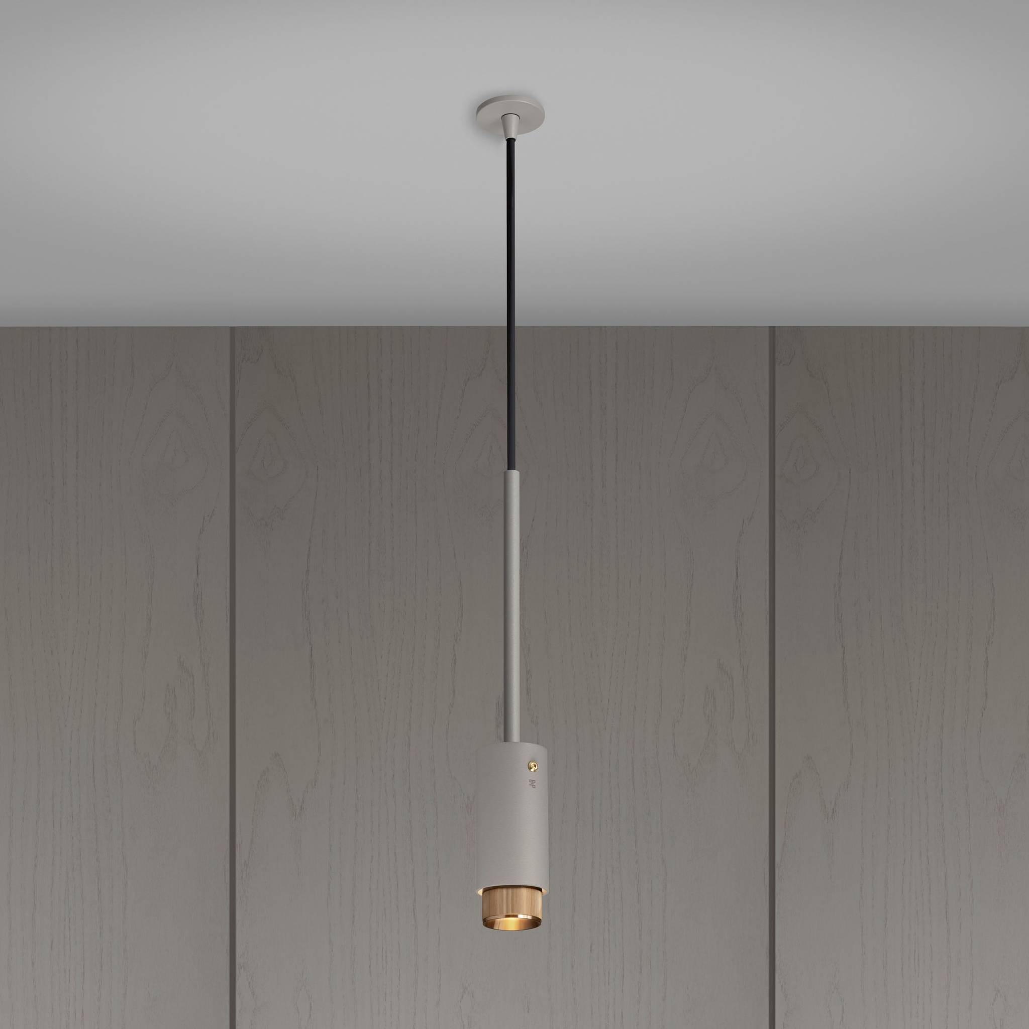 Buster + Punch Exhaust Pendant, linear knurl, stone