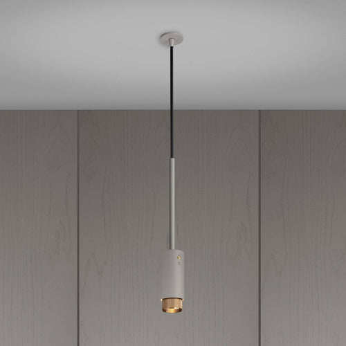 Buster + Punch Exhaust Pendant, linear knurl, stone