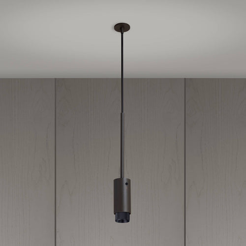 Buster + Punch Exhaust Pendant, cross knurl, graphite detail