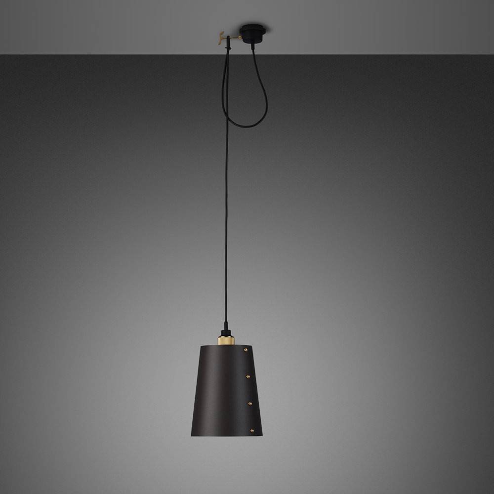 Buster + Punch Hooked 1.0 Large Graphite pendant with Brass hardware