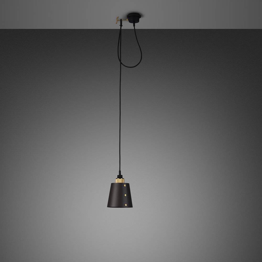 Buster + Punch Hooked 1.0 Small Graphite pendant with Brass hardware