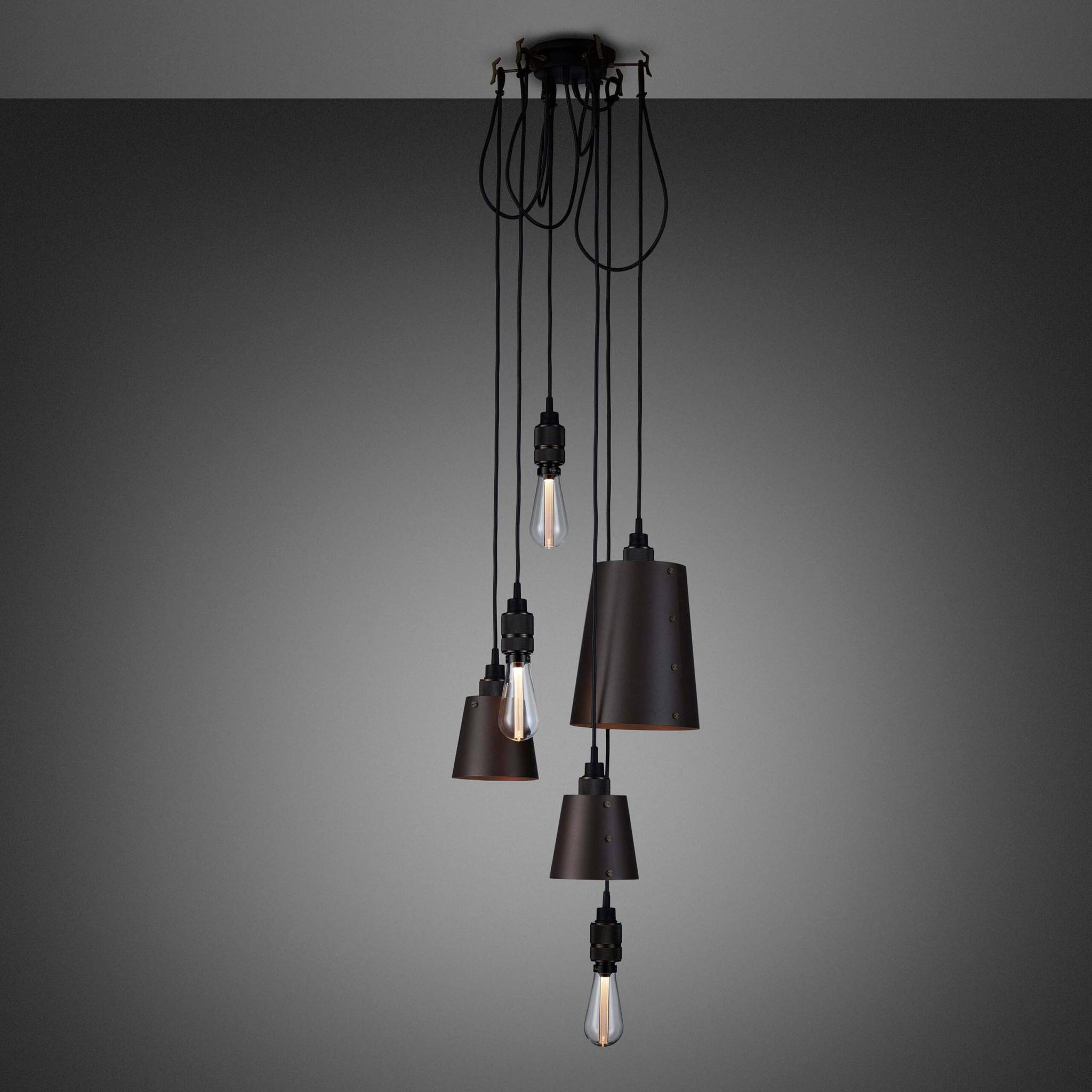 Buster + Punch Hooked 6.0 Mix Graphite with Smoked Bronze pendants, 2.6m cord