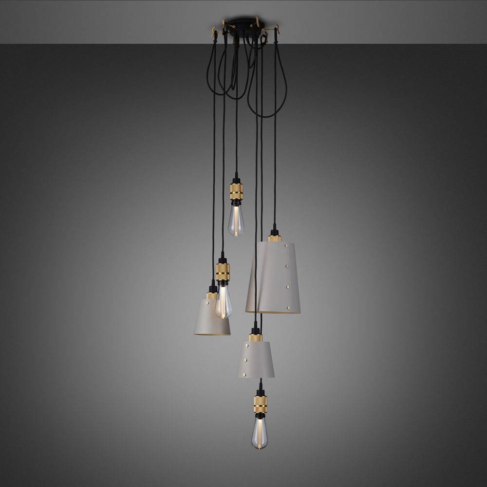 Buster + Punch Hooked 6.0 Mix Stone chandelier with Brass pendants