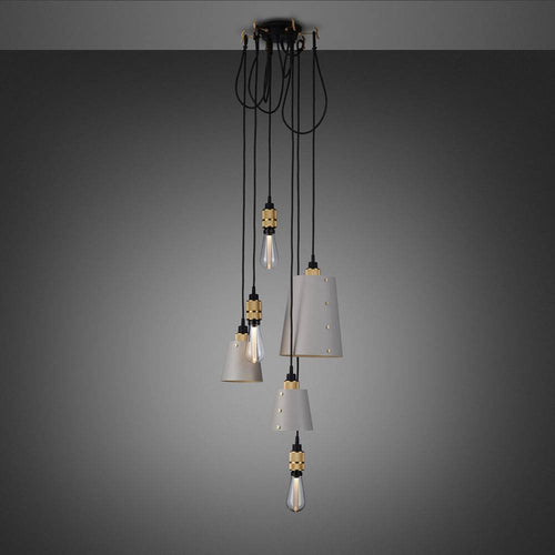 Buster + Punch Hooked 6.0 Mix Stone chandelier with Brass pendants