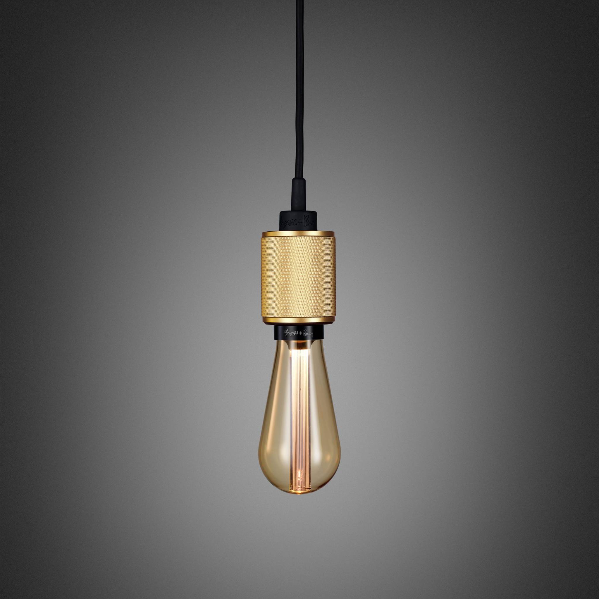Buster + Punch Heavy Metal pendant, cross knurl, Brass detail