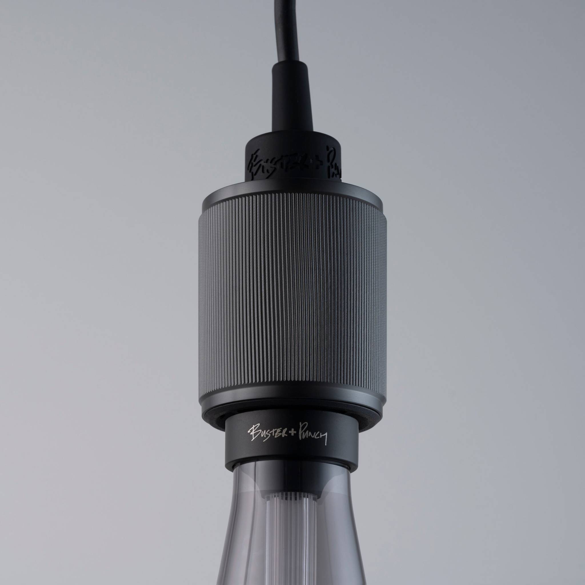 Buster + Punch Heavy Metal Linear pendant in Gun Metal, detail