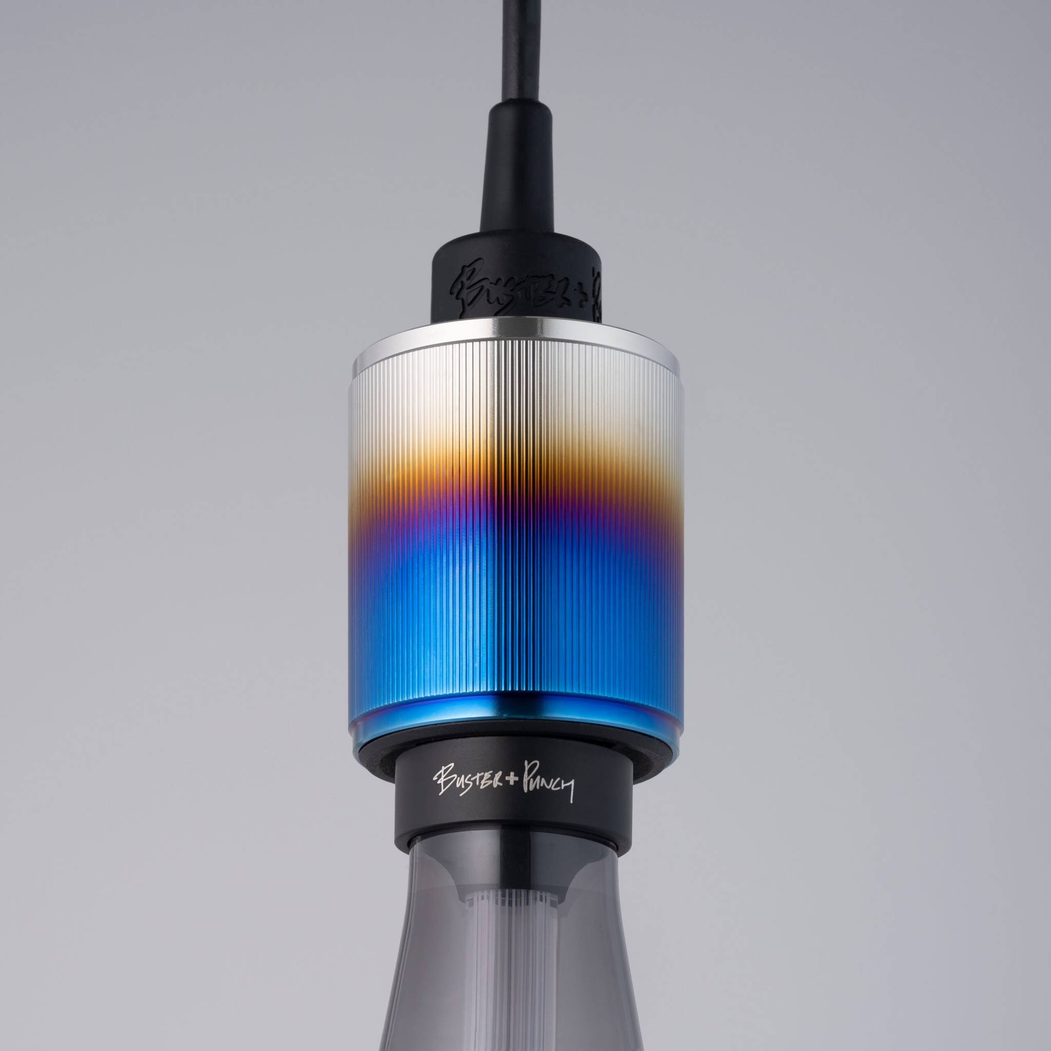 Buster + Punch Heavy Metal Linear pendant in Burnt Steel, detail