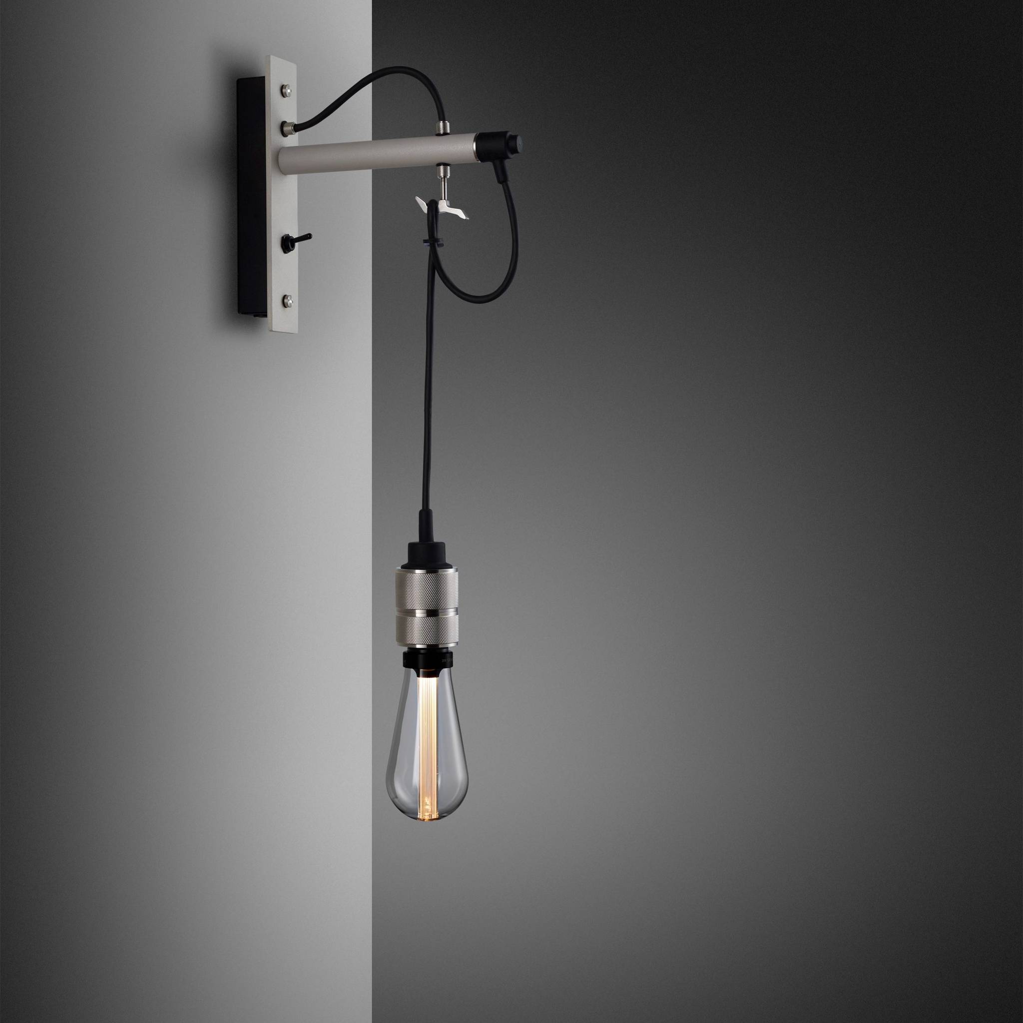 Buster + Punch Hooked Wall Light Nude Stone Steel luxury wall light by Araco Interiors
