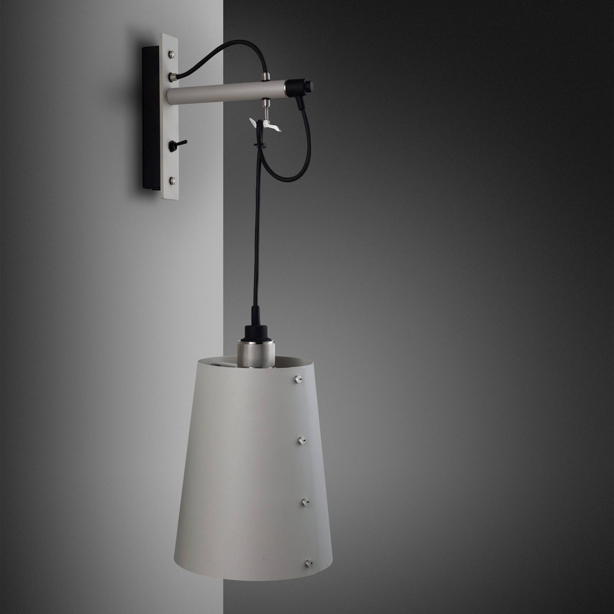 Buster + Punch Hooked Wall Light Large, Stone Cord Steel luxury wall light by Araco Interiors