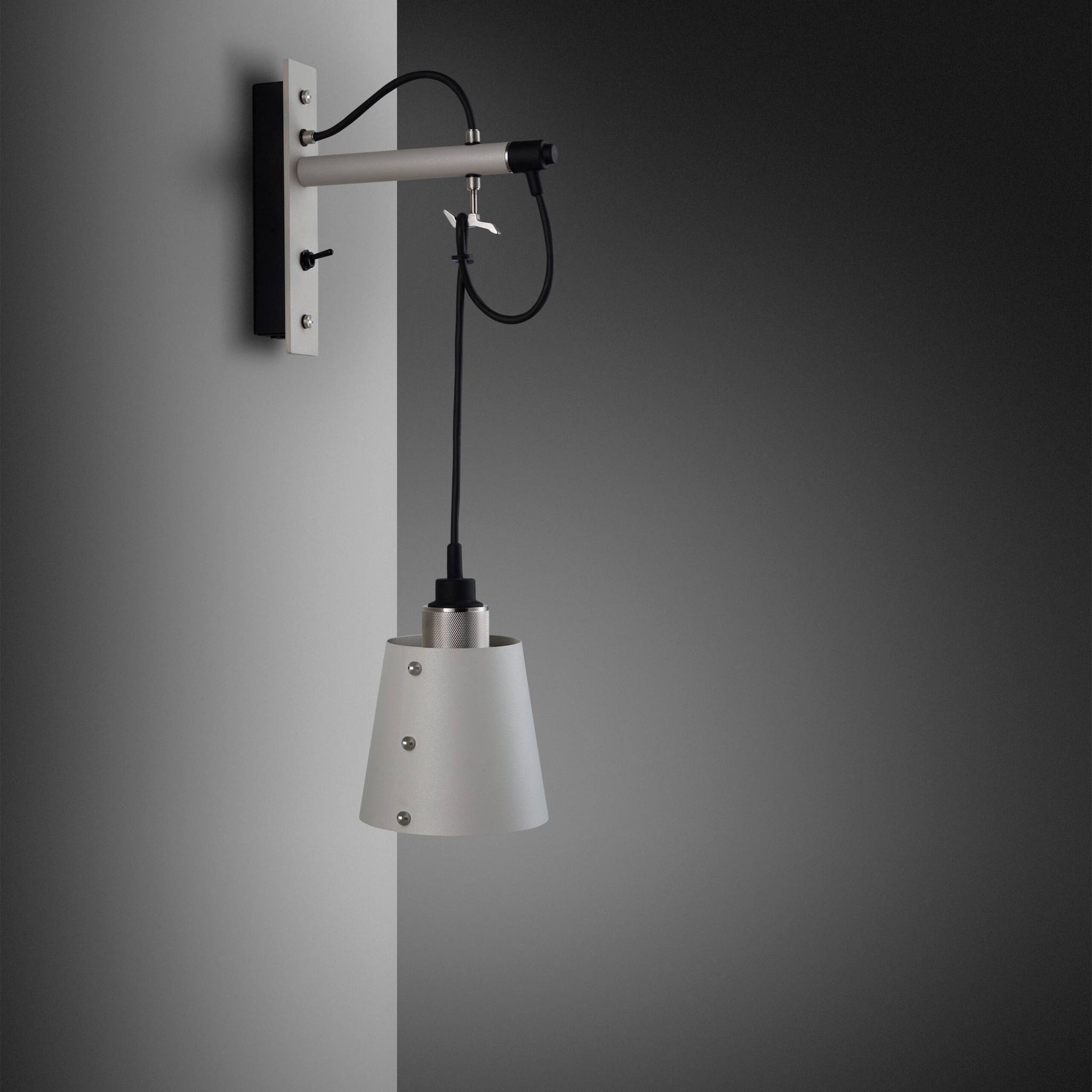 Buster + Punch Hooked Wall Light Small, Stone Cord Steel luxury wall light by Araco Interiors