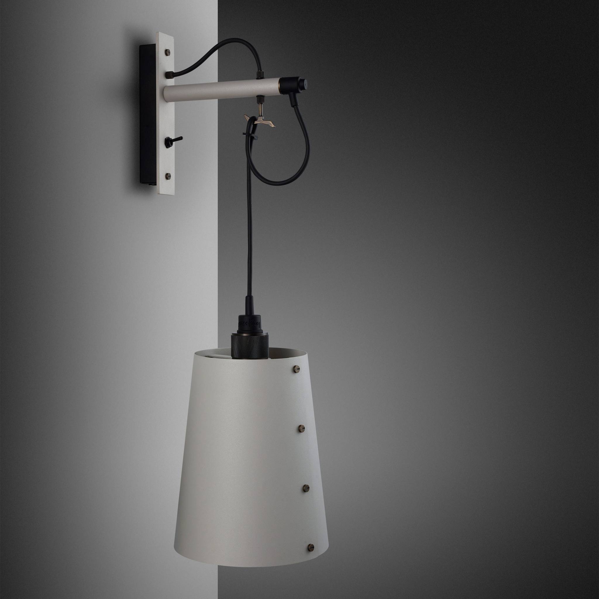 Buster + Punch Hooked Wall Light Large, Stone Cord Smoked Bronze luxury wall light by Araco Interiors