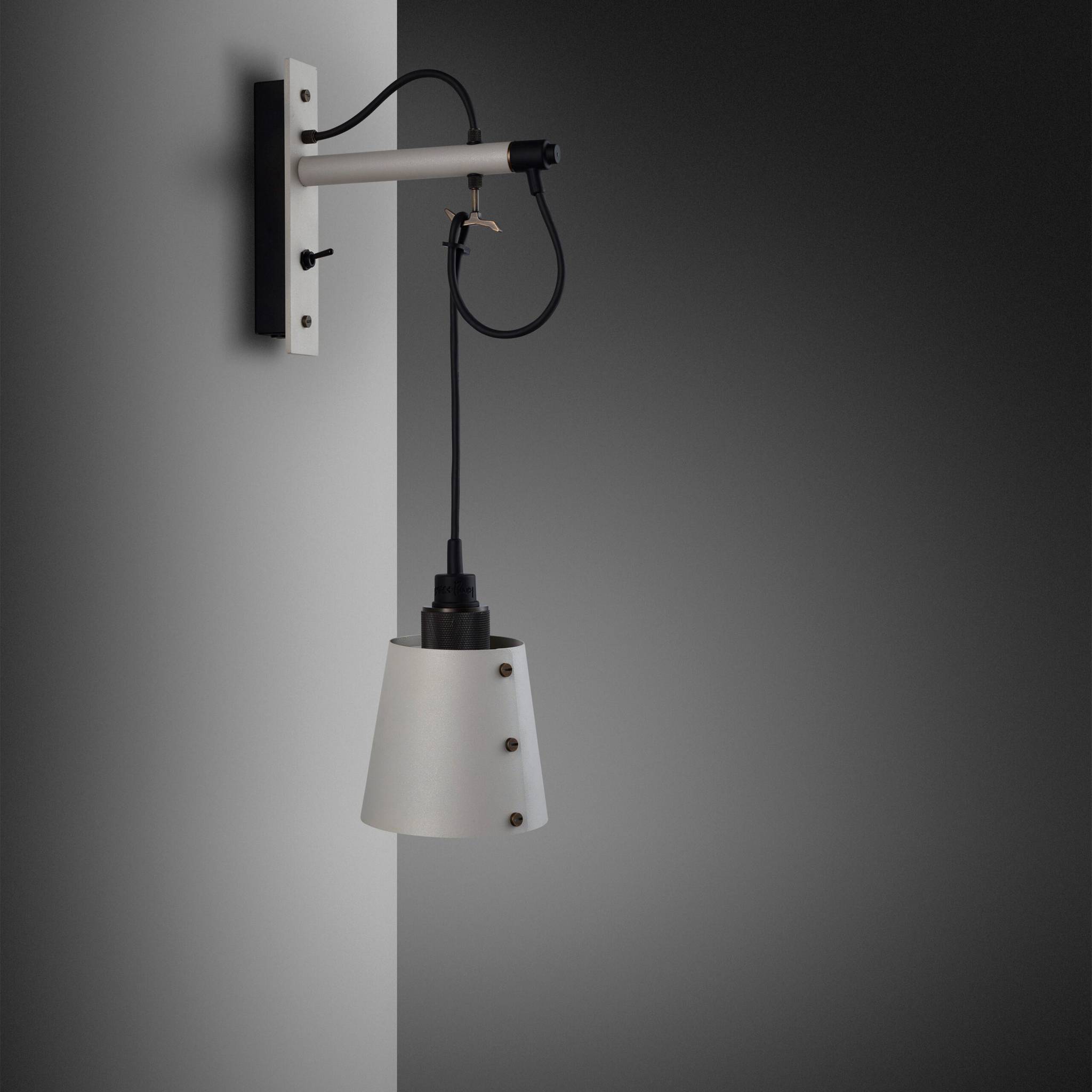 Buster + Punch Hooked Wall Light Small, Stone Cord Smoked Bronze luxury wall light by Araco Interiors