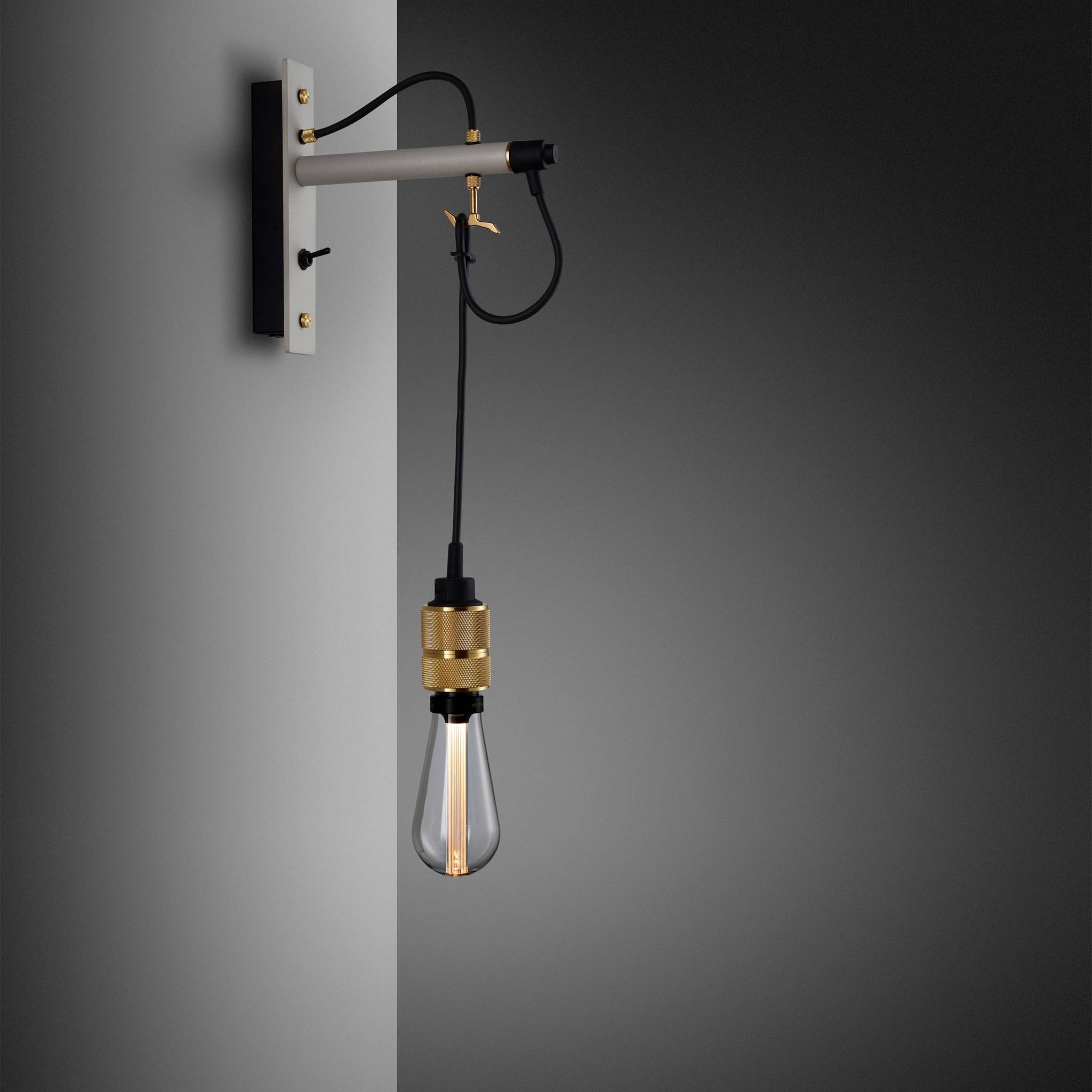 Buster + Punch Hooked Wall Light Nude Stone Brass luxury wall light by Araco Interiors