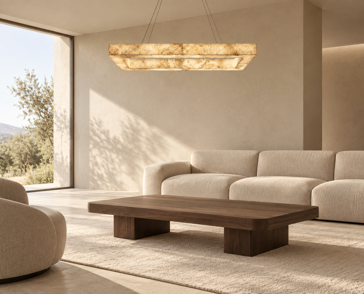 Araco Lumière Frozen Rove Alabaster Pendant Light