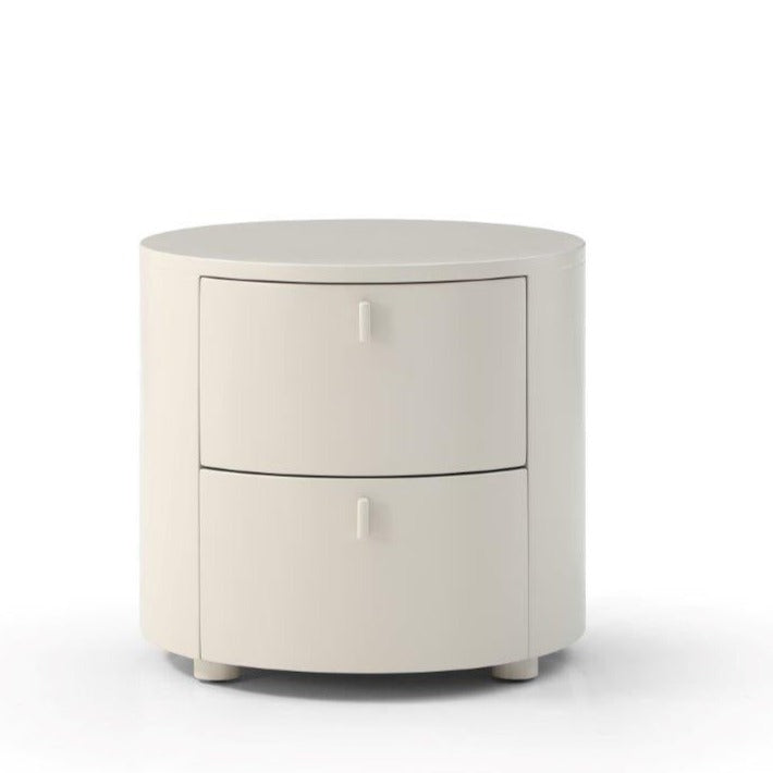 Tommy Franks Sims matte beige bedside table, alternate view