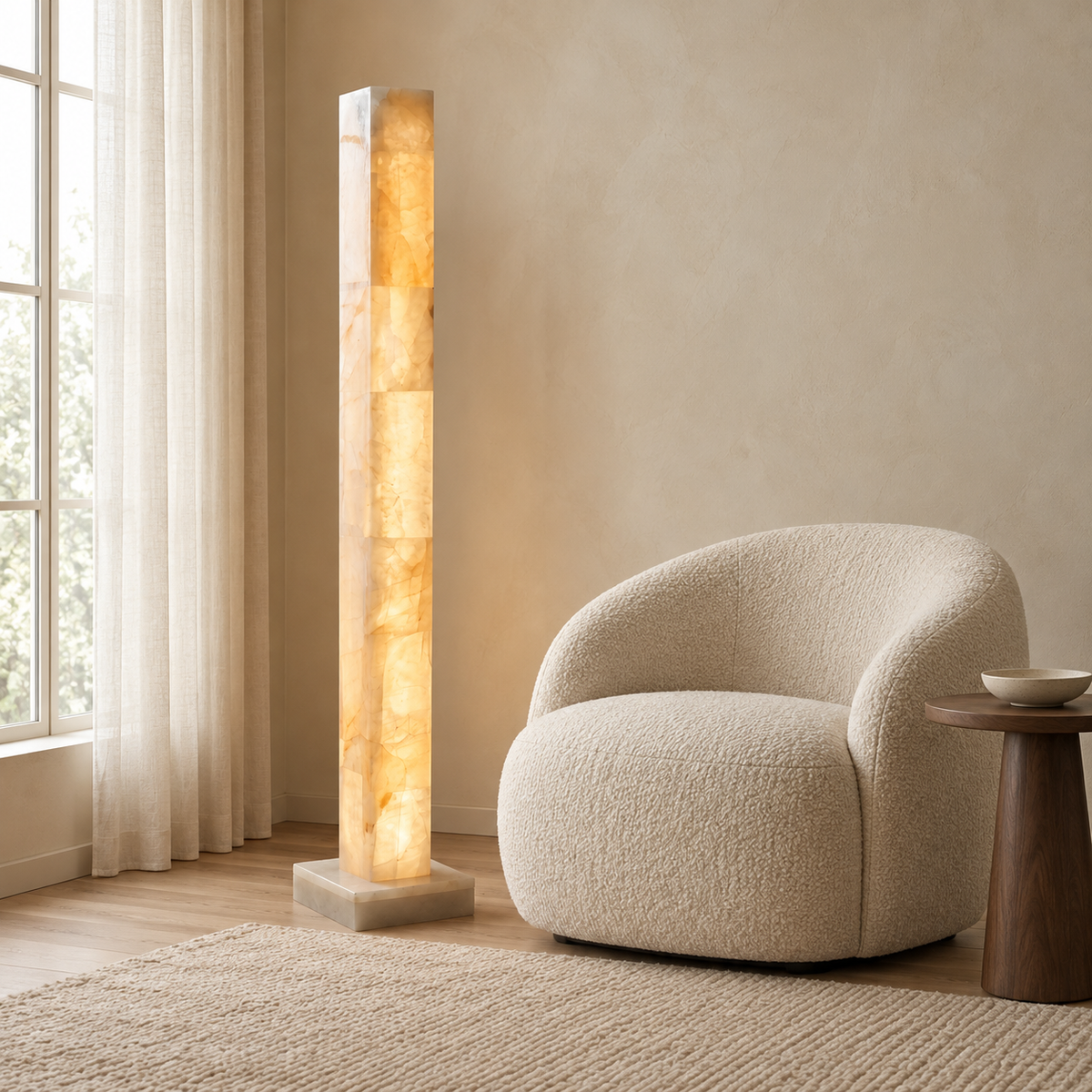 Araco Lumière Radiant Sola Crystal LED Floor Lamp
