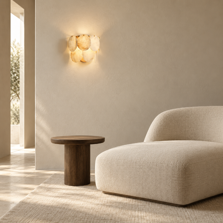 Araco Lumière Frozen Solenne Alabaster LED Wall Light
