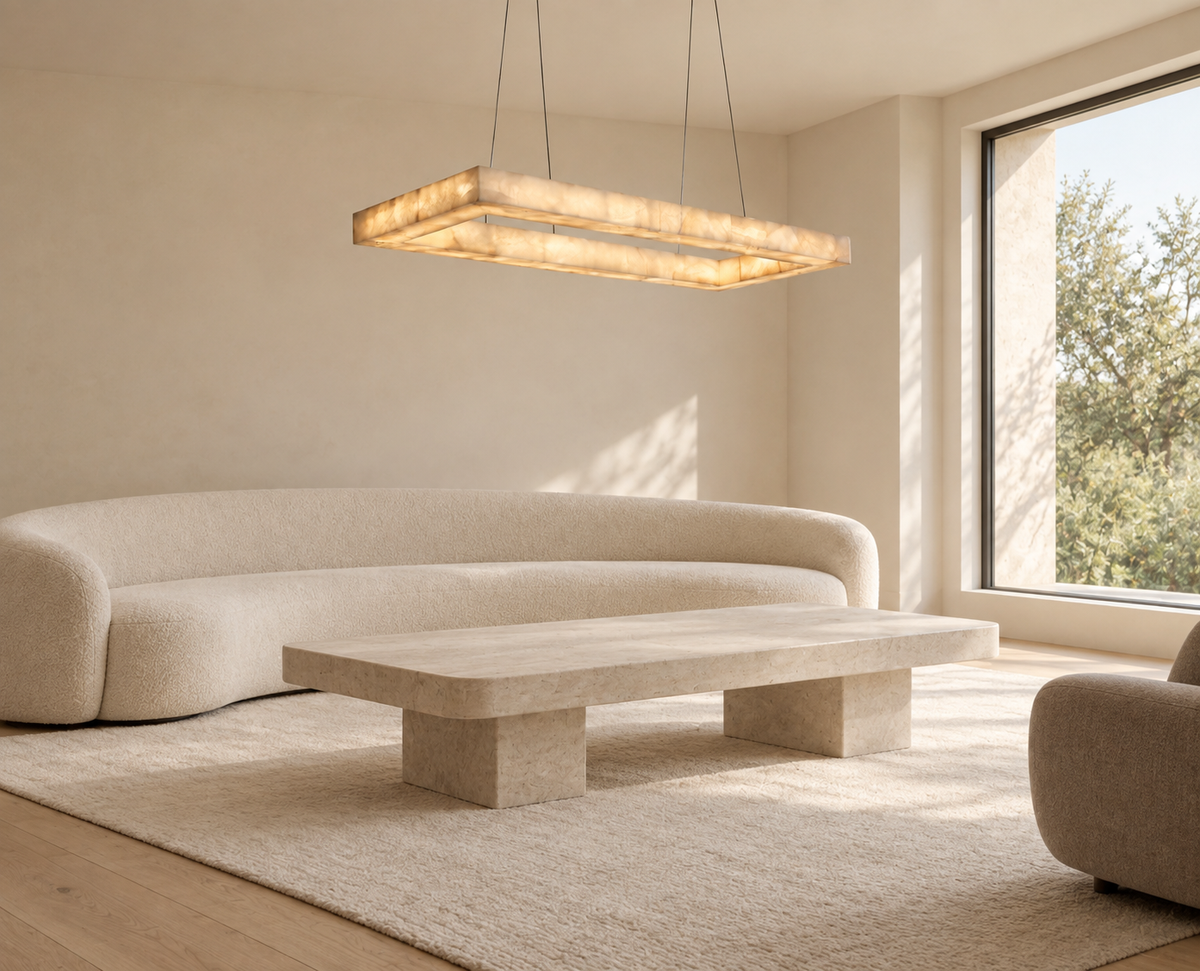 Araco Lumière Frozen Solstice Alabaster Pendant Light
