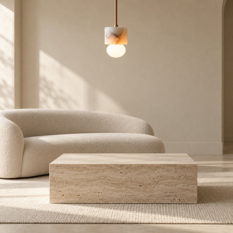 Araco Lumière Frozen Sora Alabaster LED Pendant Light