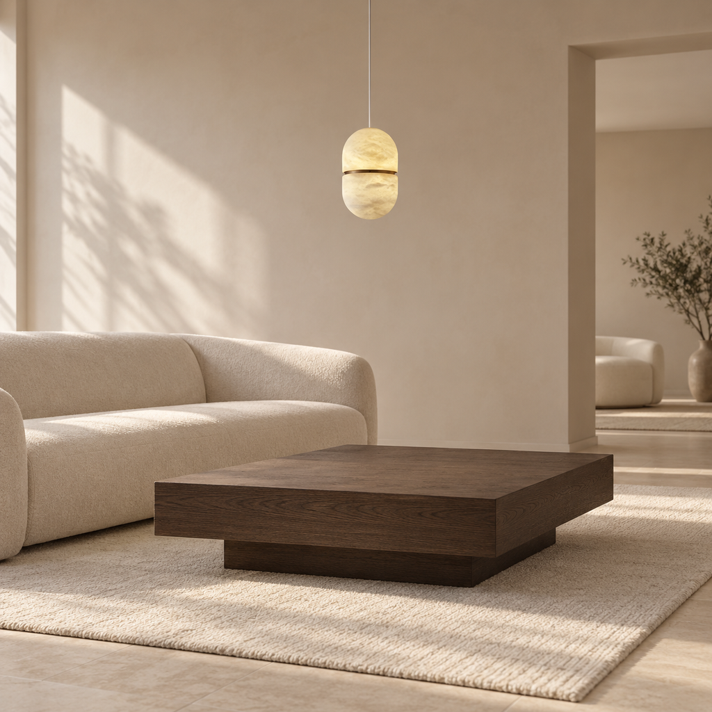 Araco Lumière Frozen Soven Alabaster Pendant Light