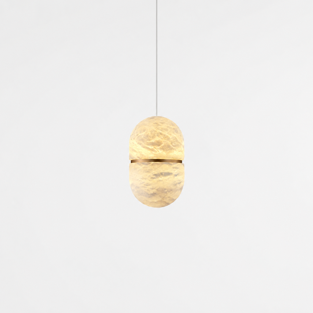 Araco Lumière Frozen Soven Alabaster Pendant Light