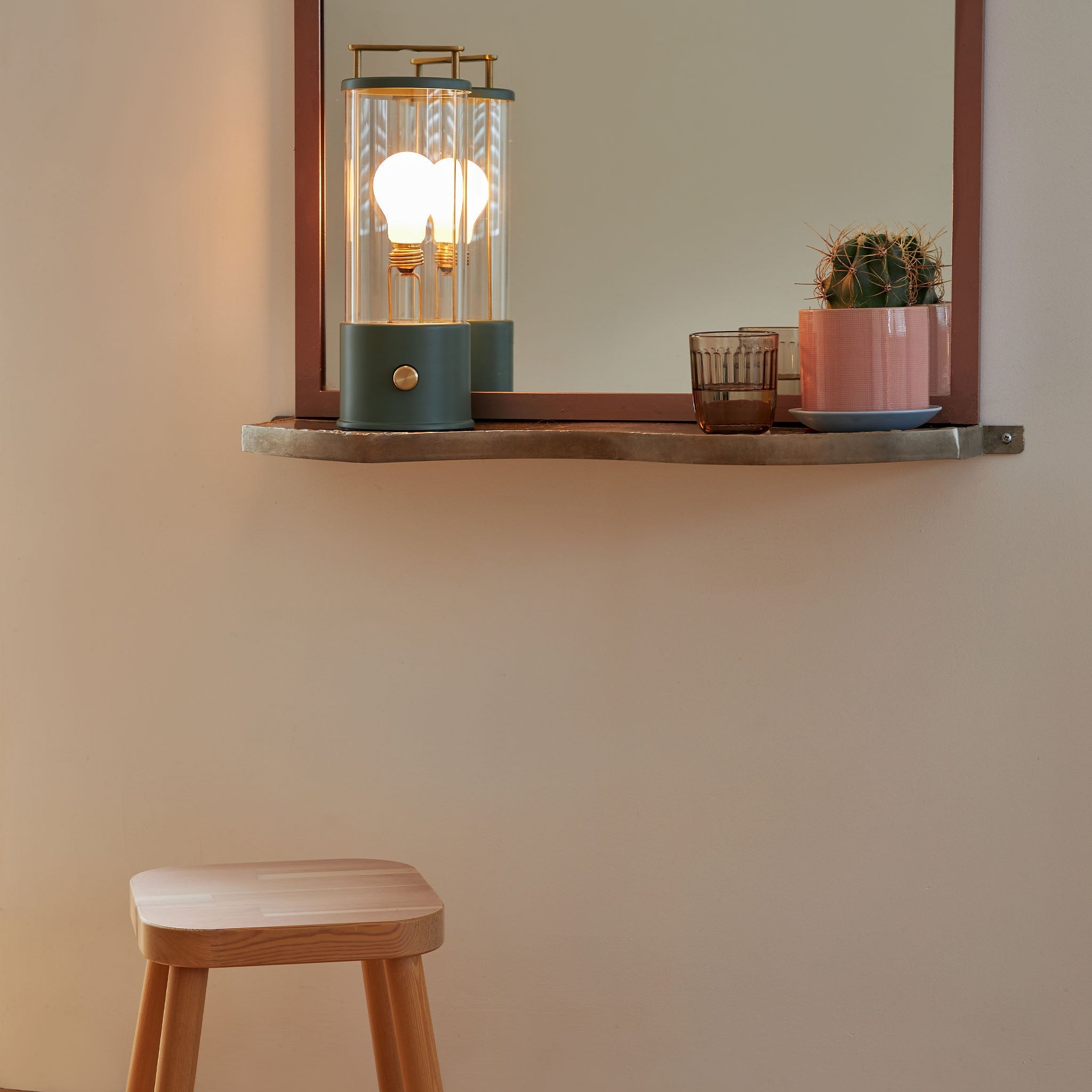 Tala The Muse Portable Lamp in Pleasure Garden Green in a styled interior setting (view 2)