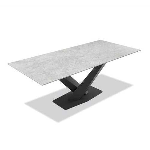 Tommy Franks Campo light grey dining table, alternate view
