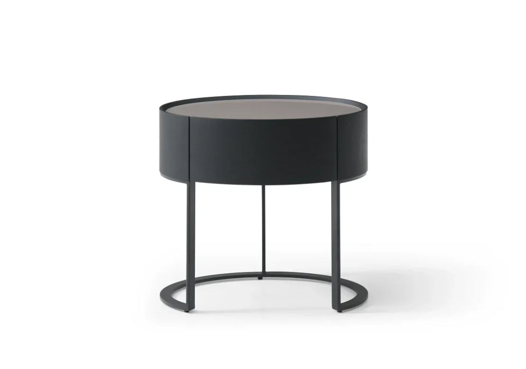 Verge Bedside Table - Black Oak