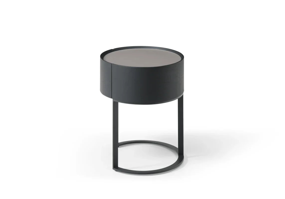 Verge Bedside Table - Black Oak