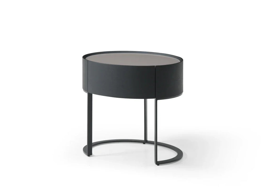 Tommy Franks Verge black oak bedside table, alternate view