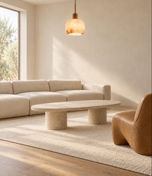 Araco Lumière Frozen Tova Alabaster Pendant Light