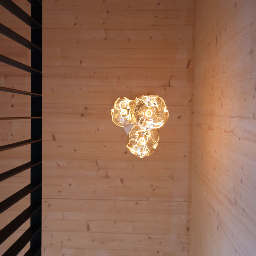 Tala Triple Pendant in Brass + Voronoi III (view 2)