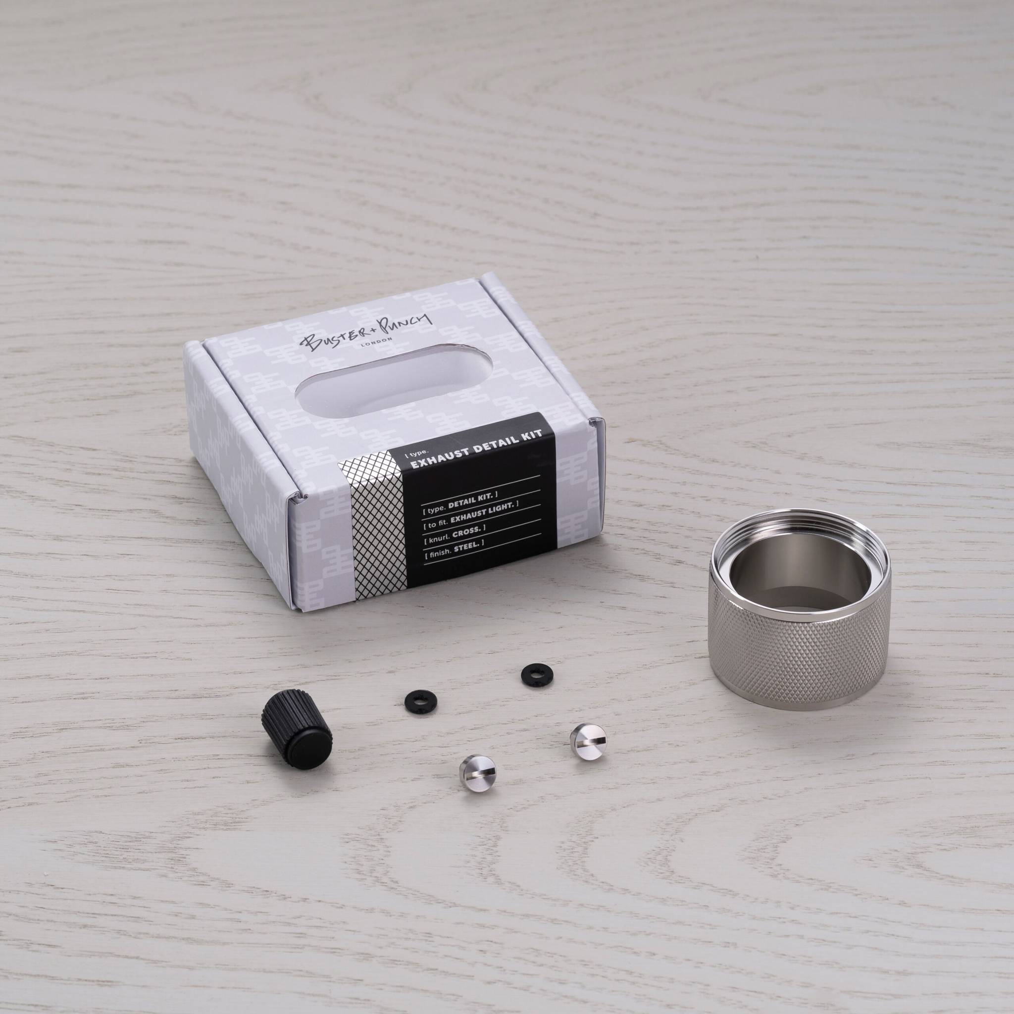 Buster + Punch Exhaust Cross Detail Kit in Steel