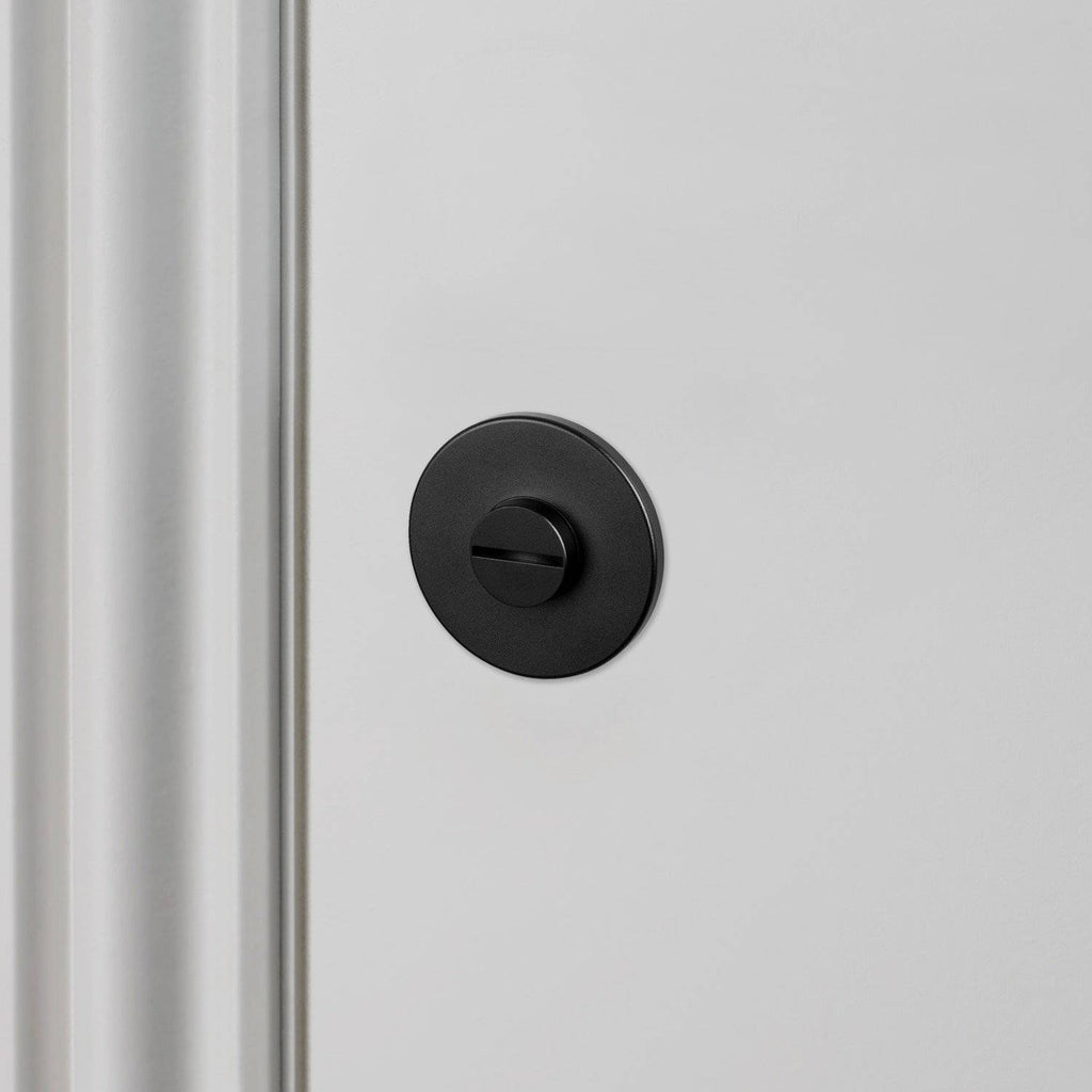 Buster + Punch Thumbturn Lock Cross Knurl in Black detail