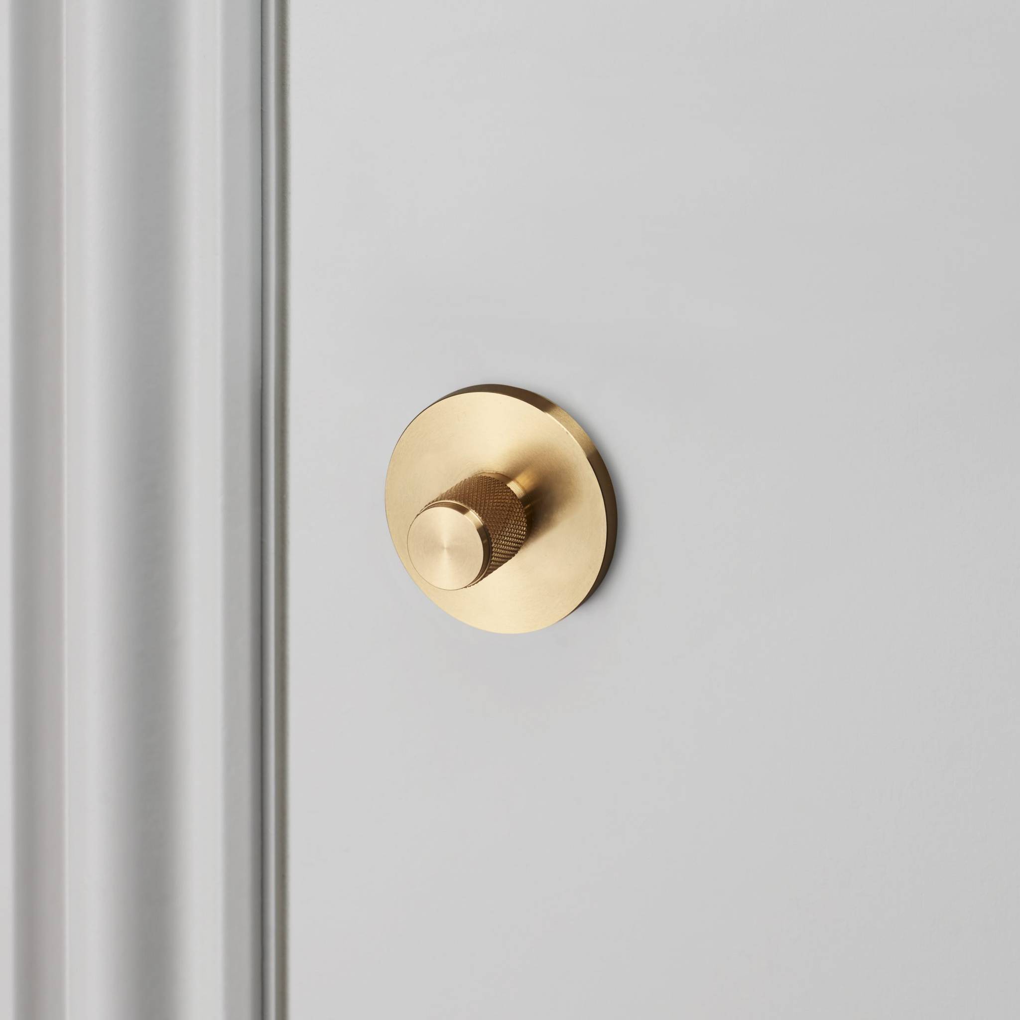 Buster + Punch Thumbturn Lock Cross Knurl in Brass