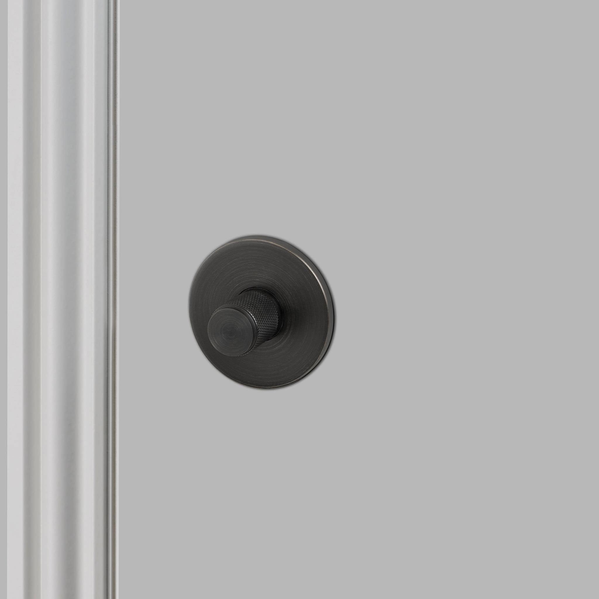 Buster + Punch Thumbturn Lock Cross Knurl in Smoked Bronze