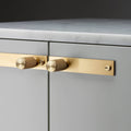 Buster + Punch Furniture Knob — Plate, Cross Knurl