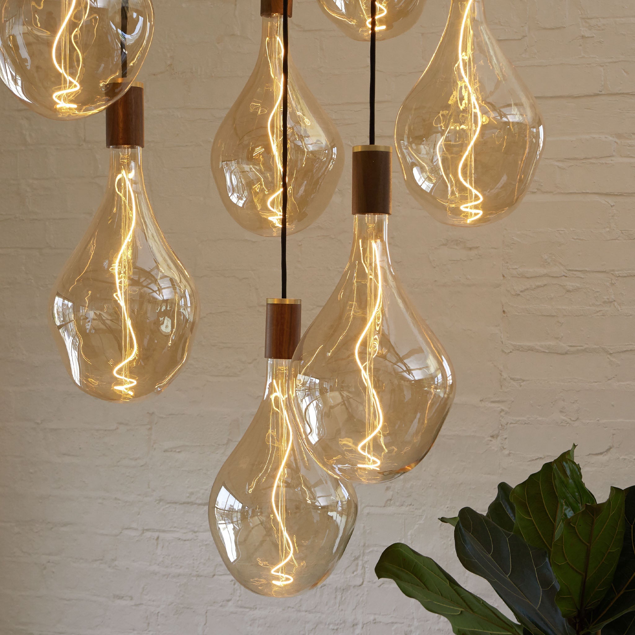 Tala Voronoi III Pendant Light in Walnut in a styled interior setting (view 2)