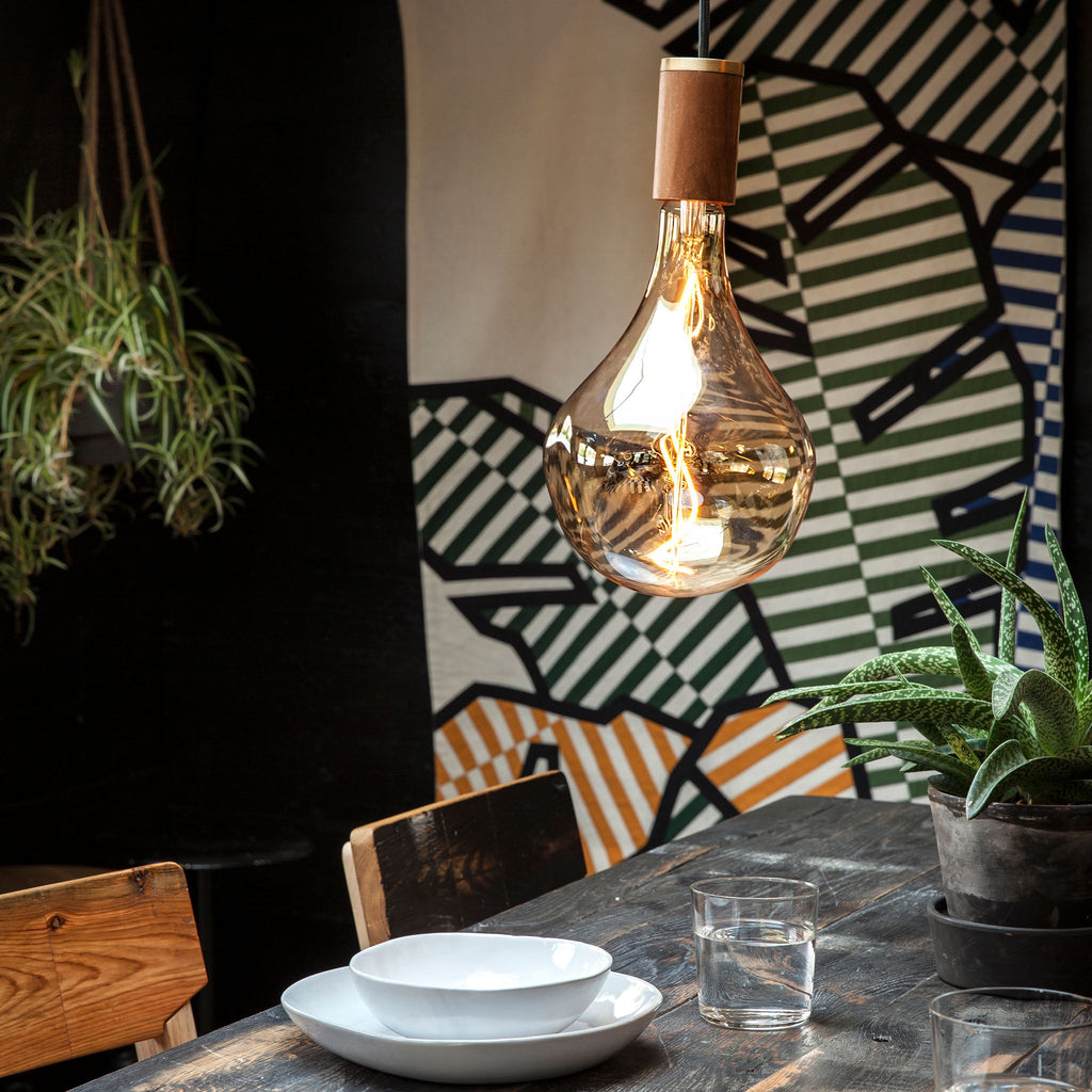 Tala Voronoi II Pendant Light in Walnut in a styled interior setting