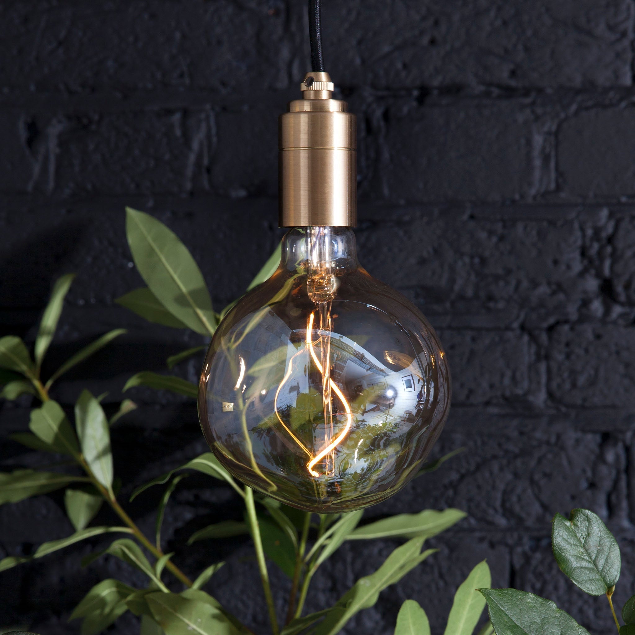 Tala Voronoi I Plug-In Pendant in Brass in a styled interior setting (view 2)