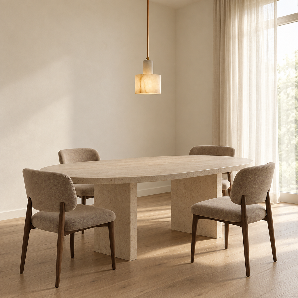 Araco Lumière Frozen Zela Alabaster Pendant Light
